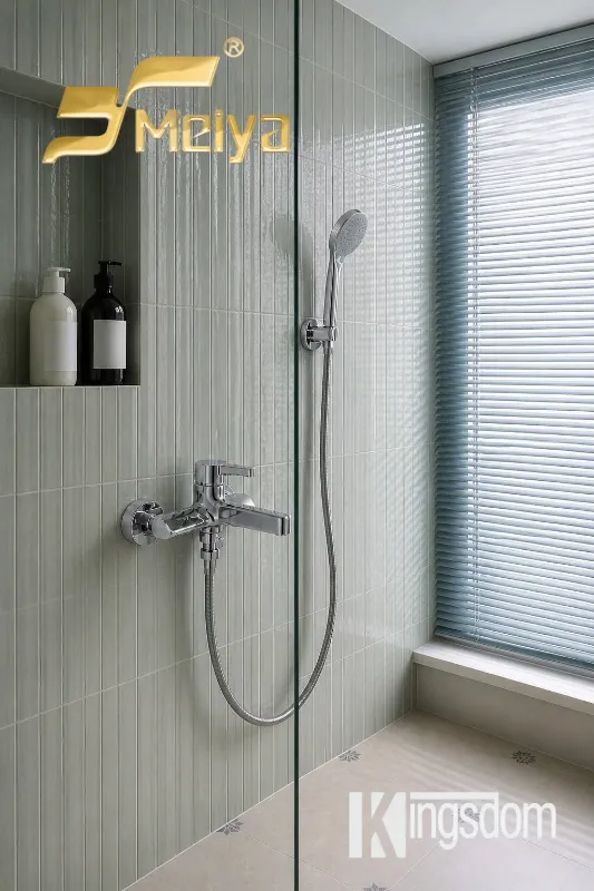 Angular Chrome Wall Mounted Bath Mixer