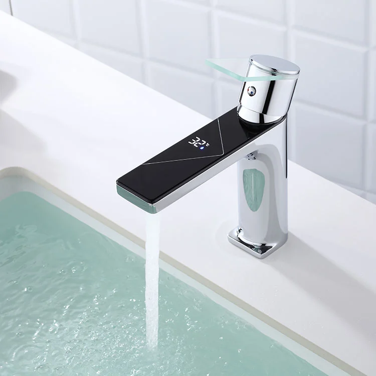 Brass Smart Temp Display Basin Faucet