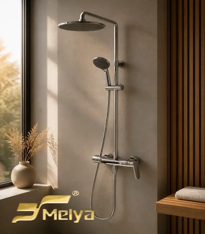 Modern Chrome Rain Shower Set