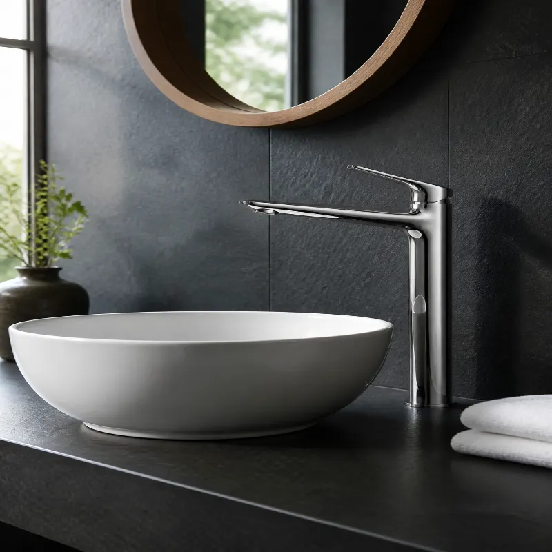 Premium Polished Chrome Tall Basin Faucet